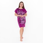 Платье домашнее женское, цвет фуксия, размер 60 - фото 9750710