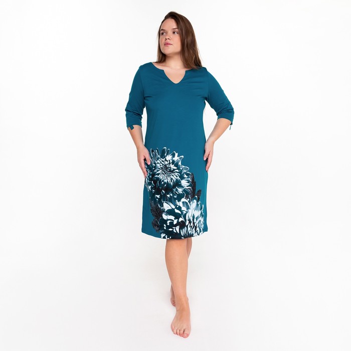 Платье женское, цвет синий, размер 52