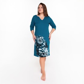 Платье женское, цвет синий, размер 58
