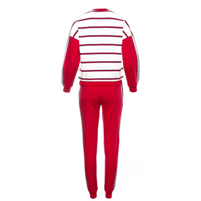 Костюм повседневный женский (лонгслив и брюки), цвет красный, размер 42 (S) 54396