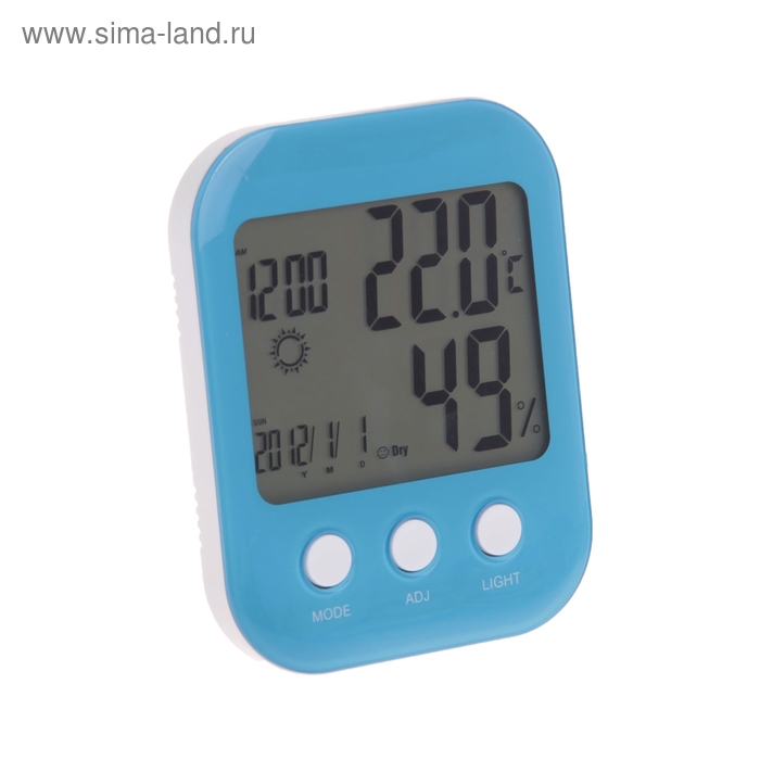Часы-будильник, дата, температура, влажность, подсветка, на подставке - Фото 1