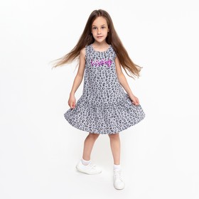Платье для девочки, цвет серый, рост 104 см