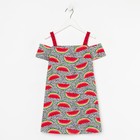 Платье для девочки, цвет белый/черный, рост 104 см - фото 804850457