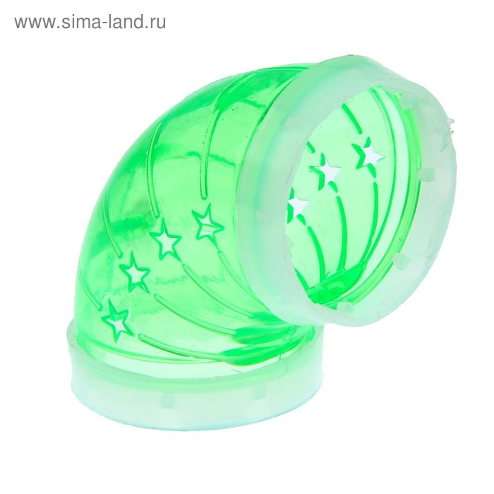 Элемент лабиринта для грызунов - изгиб, диаметр 5,5 см микс цветов - Фото 1