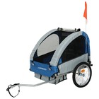 Велоприцеп для перевозки, сине-серый - фото 35045763