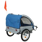 Велоприцеп для перевозки, сине-серый - фото 35045767