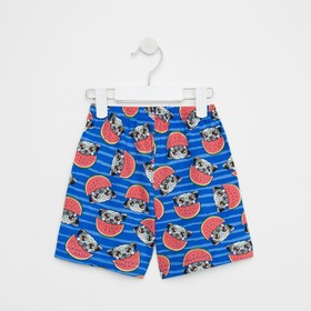

Шорты для мальчика, цвет синий/мопсы, рост 128