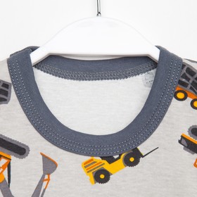 

Костюм (футболка, шорты) для мальчика, цвет серый/машинки, рост 86