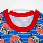 Костюм (футболка, шорты) для мальчика, цвет синий/мопсы, рост 86 - фото 43724457