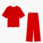 Комплект женский (футболка и брюки) KAFTAN Basic р. 40-42, красный 7677106 - фото 367665 Комплект женский (футболка и брюки) KAFTAN Basic р. 40-42, красный 7677106 - фото 367665