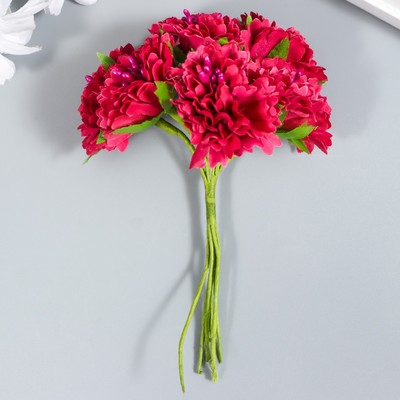Цветы для декорирования "Астра малиновая" 1 букет=6 цветов 10 см