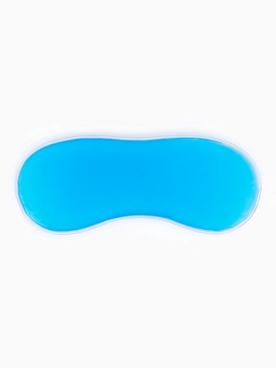 Маска для лица гидрогелевая, охлаждающая/согревающая, 17×7×0.5 см, синяя