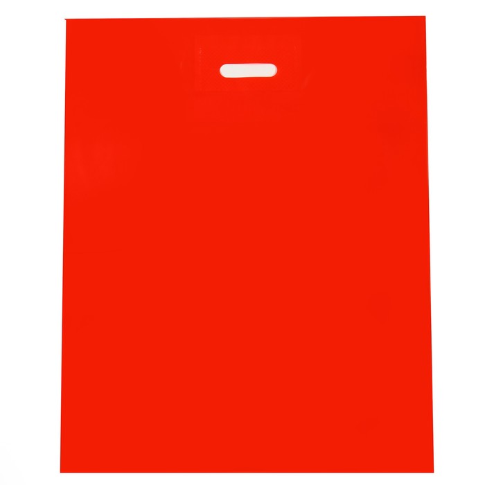 Пакет полиэтиленовый с вырубной ручкой, Красный 50-60 См, 70 мкм - фото 295932150