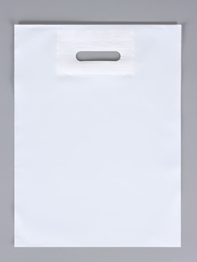 Пакет полиэтиленовый с вырубной ручкой, Белый 30-40 См, 30 мкм (комплект 50 шт)