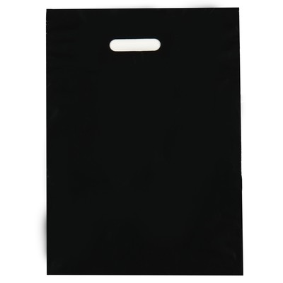 Пакет полиэтиленовый с вырубной ручкой, Черный 30-40 См, 30 мкм