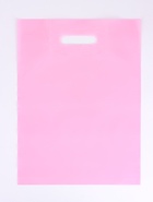 Пакет полиэтиленовый с вырубной ручкой, Розовый 30-40 См, 30 мкм 7819160