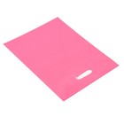 Пакет полиэтиленовый с вырубной ручкой, Розовый 30-40 См, 50 мкм - Фото 2