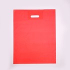 Пакет полиэтиленовый с вырубной ручкой, Красный 30-40 См, 50 мкм - фото 318891010