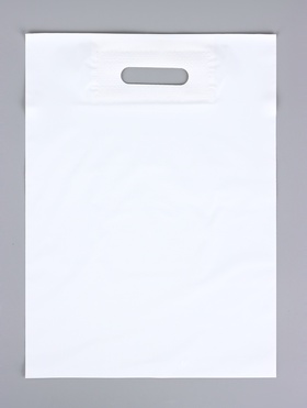 Пакет полиэтиленовый с вырубной ручкой, Белый 30-40 См, 70 мкм (комплект 50 шт)