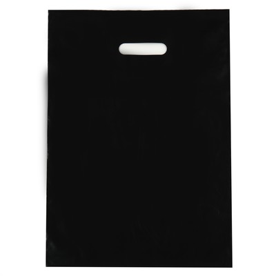 Пакет полиэтиленовый с вырубной ручкой, Черный 30-40 См, 70 мкм