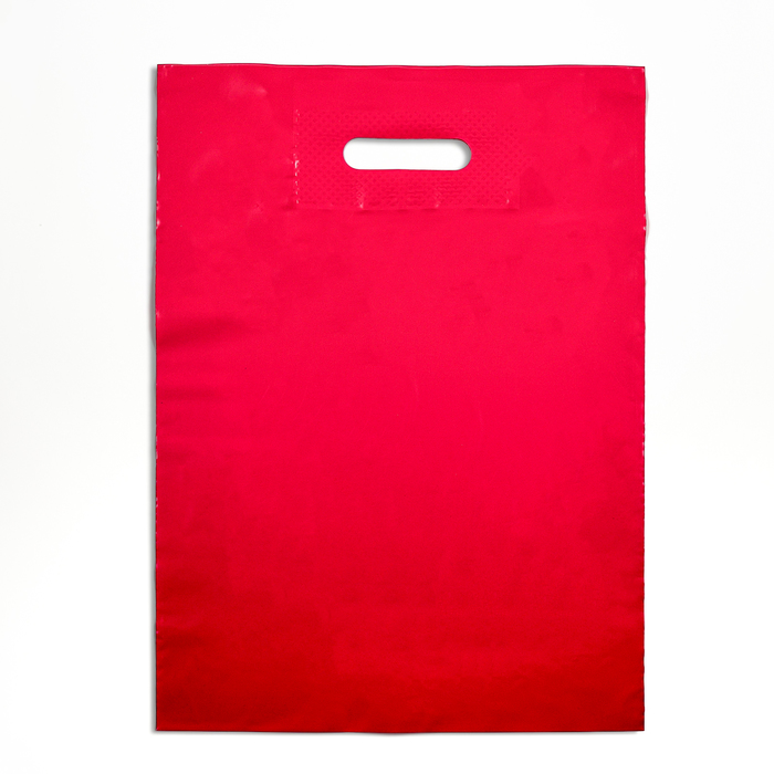 Пакет полиэтиленовый с вырубной ручкой, Розовый 30-40 См, 70 мкм