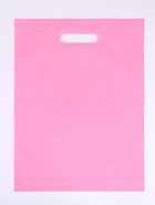 Пакет полиэтиленовый с вырубной ручкой, Розовый 30-40 См, 70 мкм 7819169