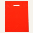 Пакет полиэтиленовый с вырубной ручкой, Красный 30-40 См, 70 мкм - фото 318891020