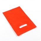 Пакет полиэтиленовый с вырубной ручкой, Красный 20-30 См, 50 мкм - Фото 2