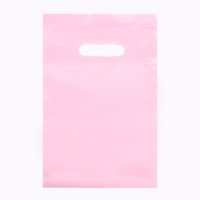 Пакет полиэтиленовый с вырубной ручкой, Розовый 20-30 См, 50 мкм