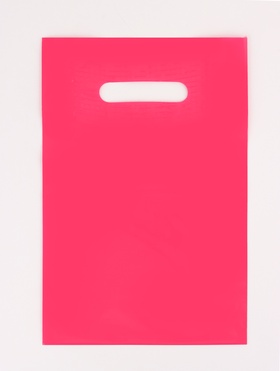 Пакет полиэтиленовый с вырубной ручкой, Розовый 20-30 См, 50 мкм (комплект 50 шт)