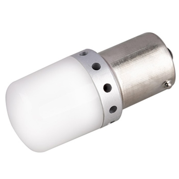 Лампа светодиодная Skyway S25 (P21W), 12-30 В, 6 SMD диодов, BA15s, 1-конт, белая - Фото 1
