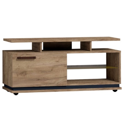 Тумба ТВ малая Nature 333, 1136×400×537 мм, цвет дуб табачный craft/чёрный