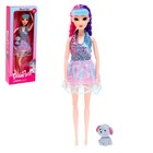 Кукла-модель шарнирная «Кристина» в платье, с питомцем, МИКС - фото 26856699