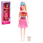 Кукла-модель шарнирная «Кристина» в платье, с питомцем, МИКС - фото 26856700