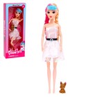 Кукла-модель шарнирная «Кристина» в платье, с питомцем, МИКС - фото 26856701