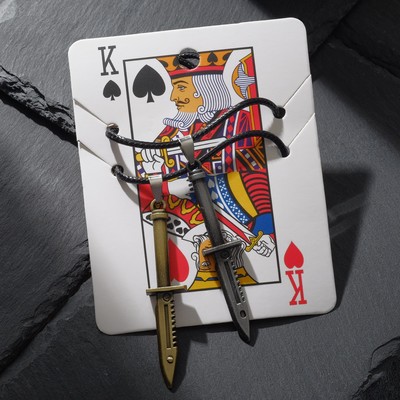 Кулоны «Неразлучники» кинжалы, цветные на чёрном шнурке, 45см