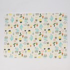 Пеленка на непромокаемой основе, 50*70 см «Кактусы» - Фото 3