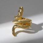Кольцо "Змея" цвет чернёное золото, безразмерное - фото 779616
