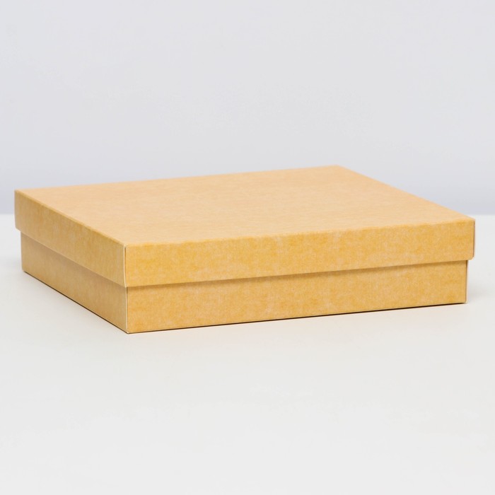 Коробка складня, крафтовая, крышка дно, 18×16×4 см - Фото 1