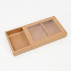Коробка складня, пенал, с окном, крафтовая, 30 х 20 х 5 см - Фото 3