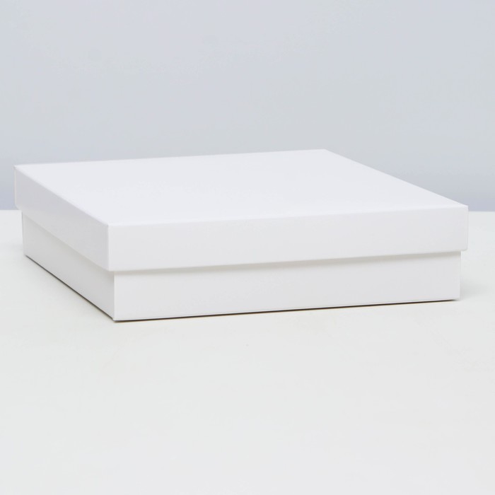 Коробка складная, упаковка, белая 18×16×4 см - Фото 1