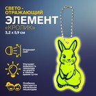 Светоотражающий элемент «Кролик», двусторонний, 3,2 × 5,9 см , цвет МИКС - фото 108611201