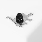 Значок «Кот» охотник, цвет чёрный в серебре - Фото 2