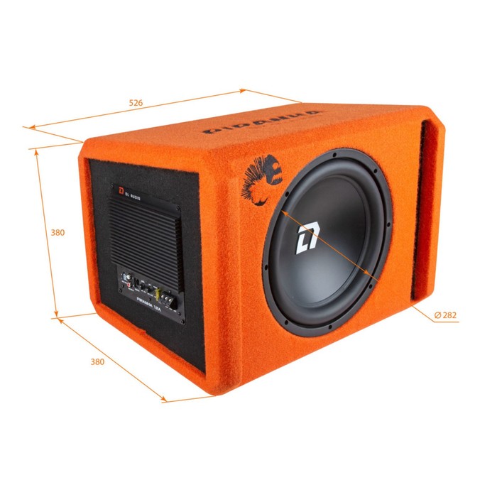 Сабвуфер DL Audio Piranha 12A, в коробе, активный, 12"/ 300 мм, MAX 800 Вт, микс - фото 51434282