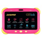 Планшет Digma CITI Kids, 7",  IPS 1024x600, 1.3 ГГц, 2+32 Гб, 2 Мп, Android 9, розовый - Фото 1