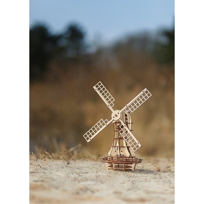 Сборная модель деревянная 3D, EWA, Ветряная мельница механическая - фото 1908909569