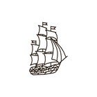 Настенное панно из дерева, сборная модель, EWA Design, Корабль (Парусник) - фото 9583614