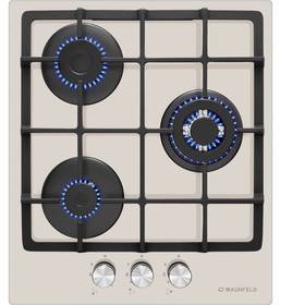 Варочная поверхность MAUNFELD EGHG.43.33CBG/G, газовая, 3 конфорки, бежевая  (артикул 7884373)  большой выбор товаров оптом и в розницу по низким ценам с доставкой