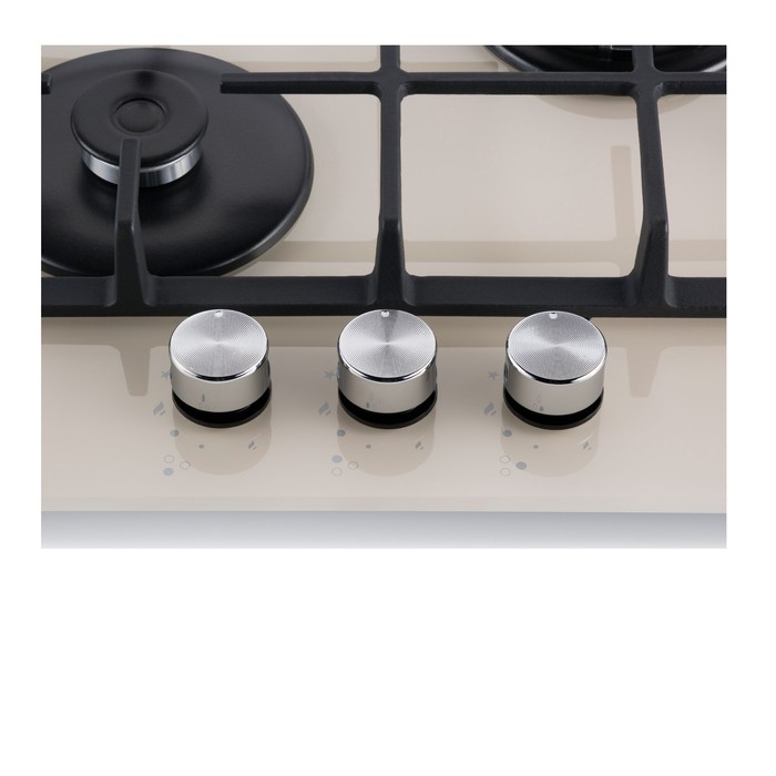 Варочная поверхность MAUNFELD EGHG.43.33CBG/G, газовая, 3 конфорки, бежевая - фото 51924326