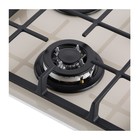 Варочная поверхность MAUNFELD EGHG.43.33CBG/G, газовая, 3 конфорки, бежевая - Фото 12